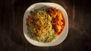 Baghaleh Polo with Chicken Baghaleh Polo with Chicken